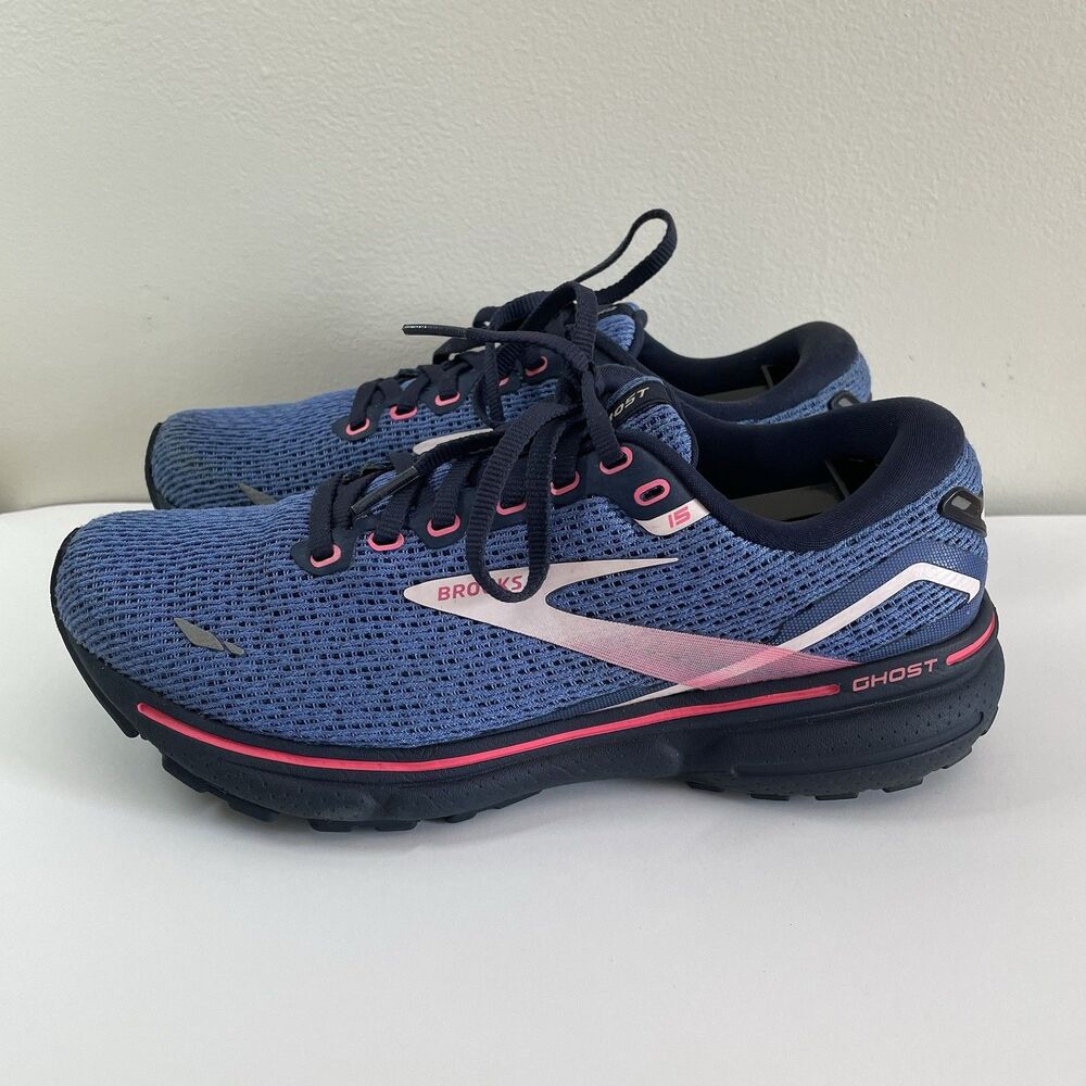 Brooks Ghost 15 Women's US 7.5 8B Medium Blue Pink Running Athleisure